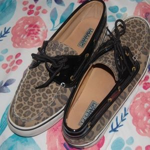 cheetah print sperrys